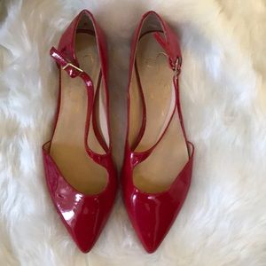 Jessica Simpson Red Patton leather flats